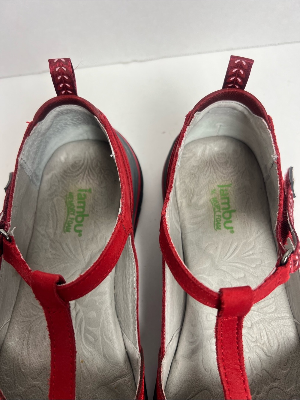 JAMBU Women’s Sunkist Size 8 Red Leather Upper Shoes - Picture 4 of 14